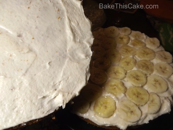 Frosting underneat of top Banana Cake for Filling BakeThisCake Frosting underneat of top Banana Cake for Filling BakeThisCake