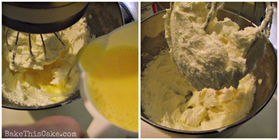 Beating sugar butter and eggs for cider cake BakeThisCake